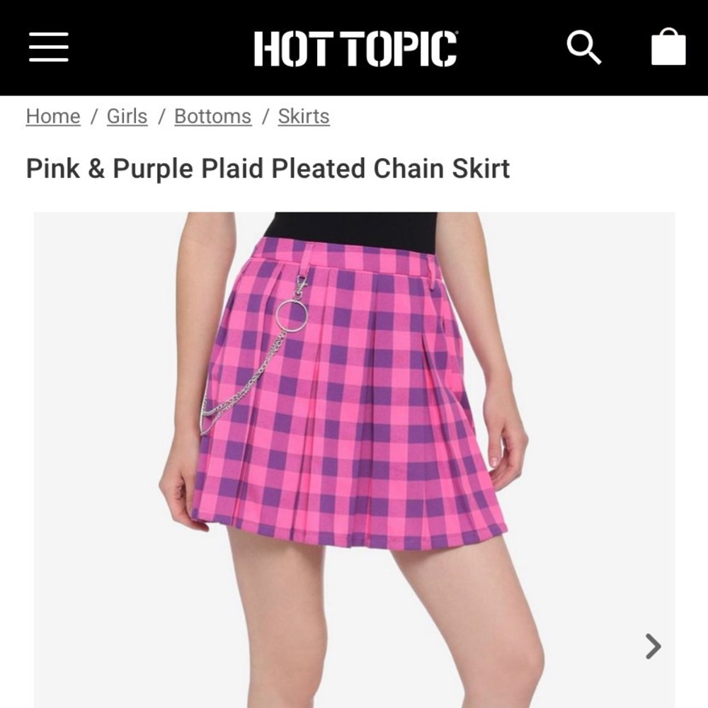 Pink Plaid Skirt - Hot Topic